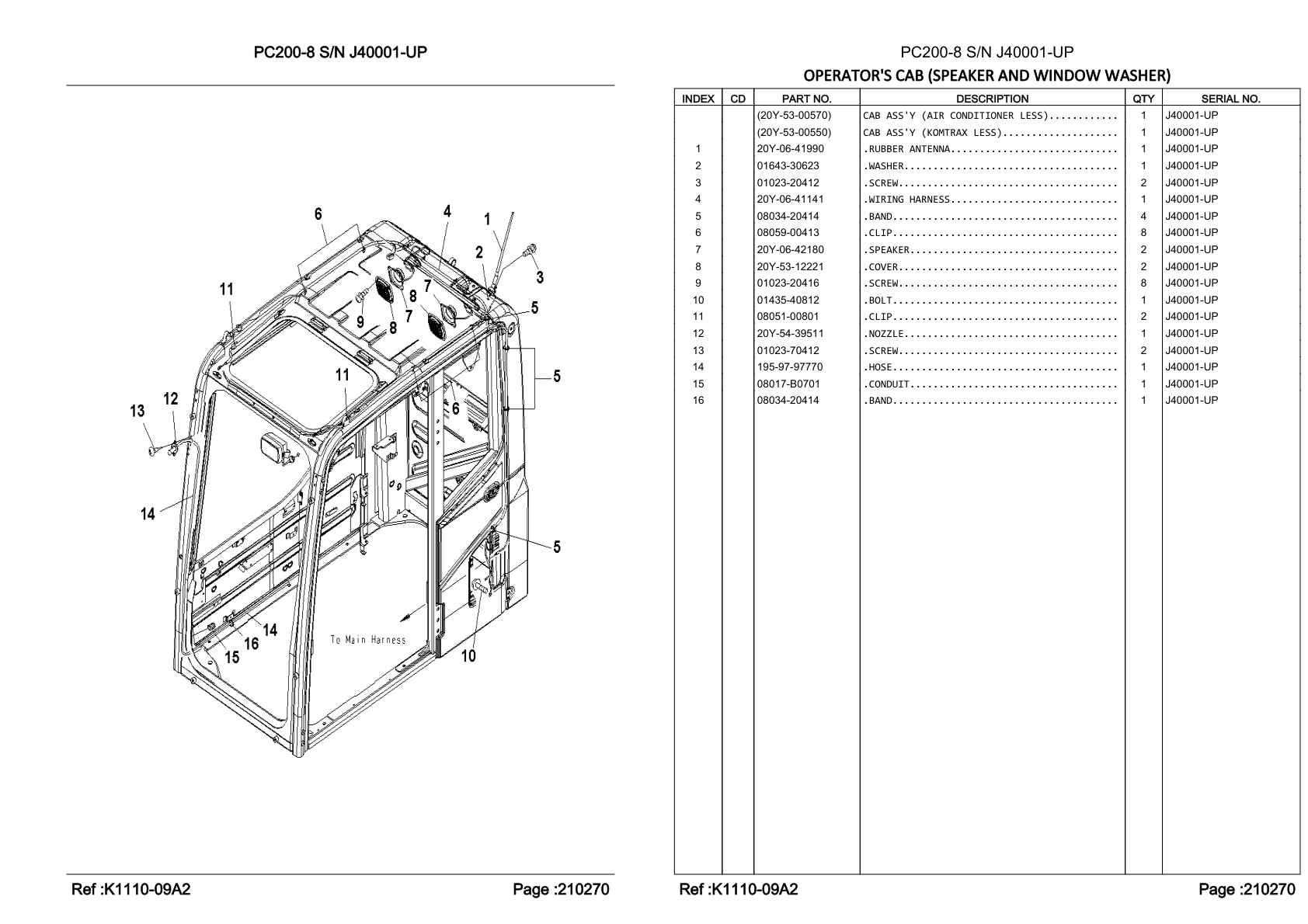 OEM exploded diagram and parts table — Screw