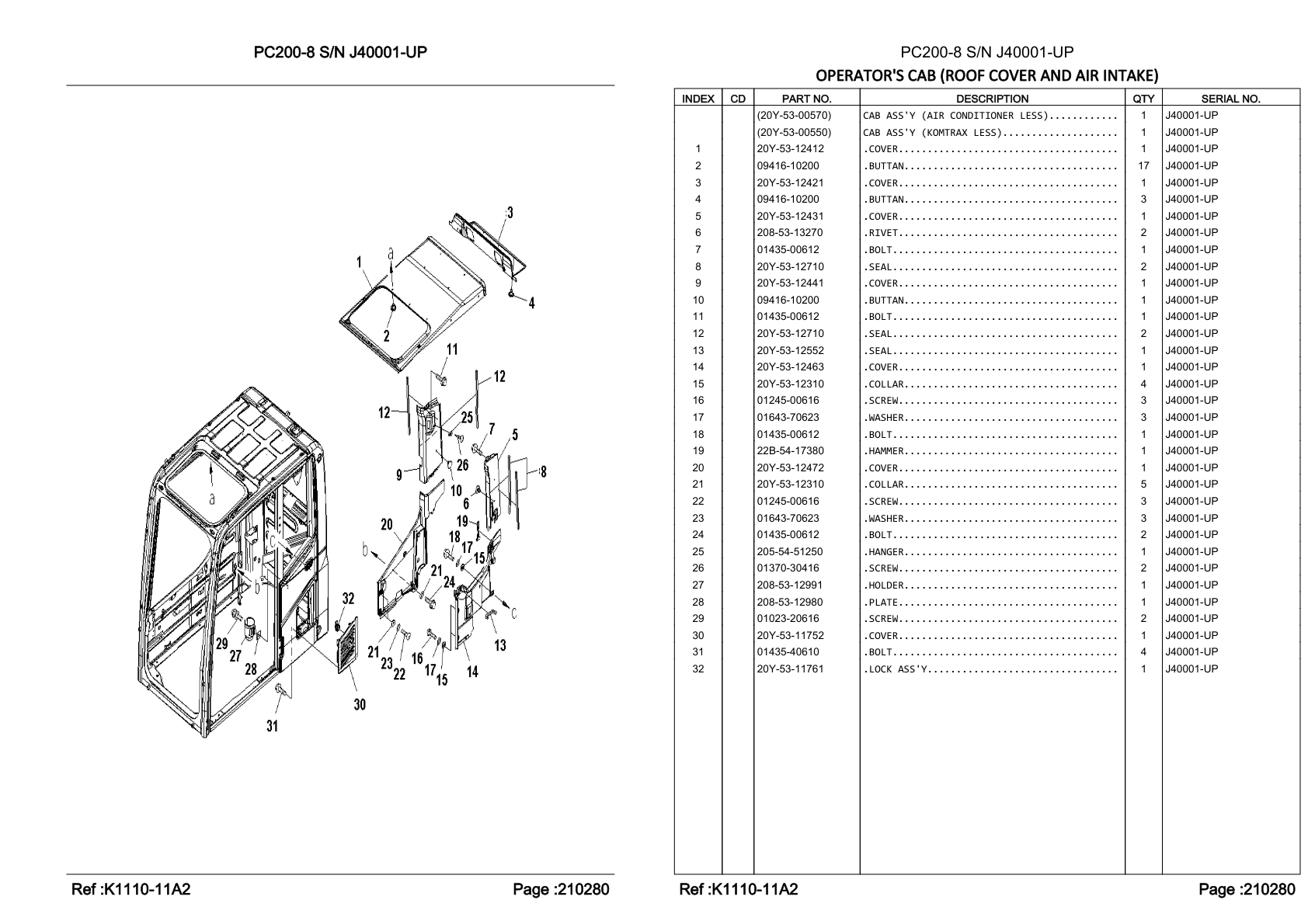 OEM exploded diagram and parts table — Lock Assembly
