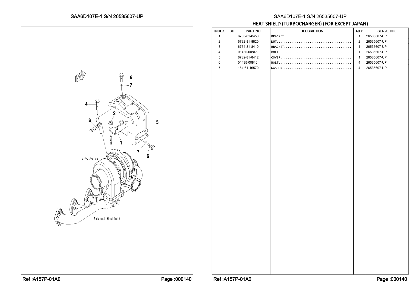 OEM exploded diagram and parts table — Washer