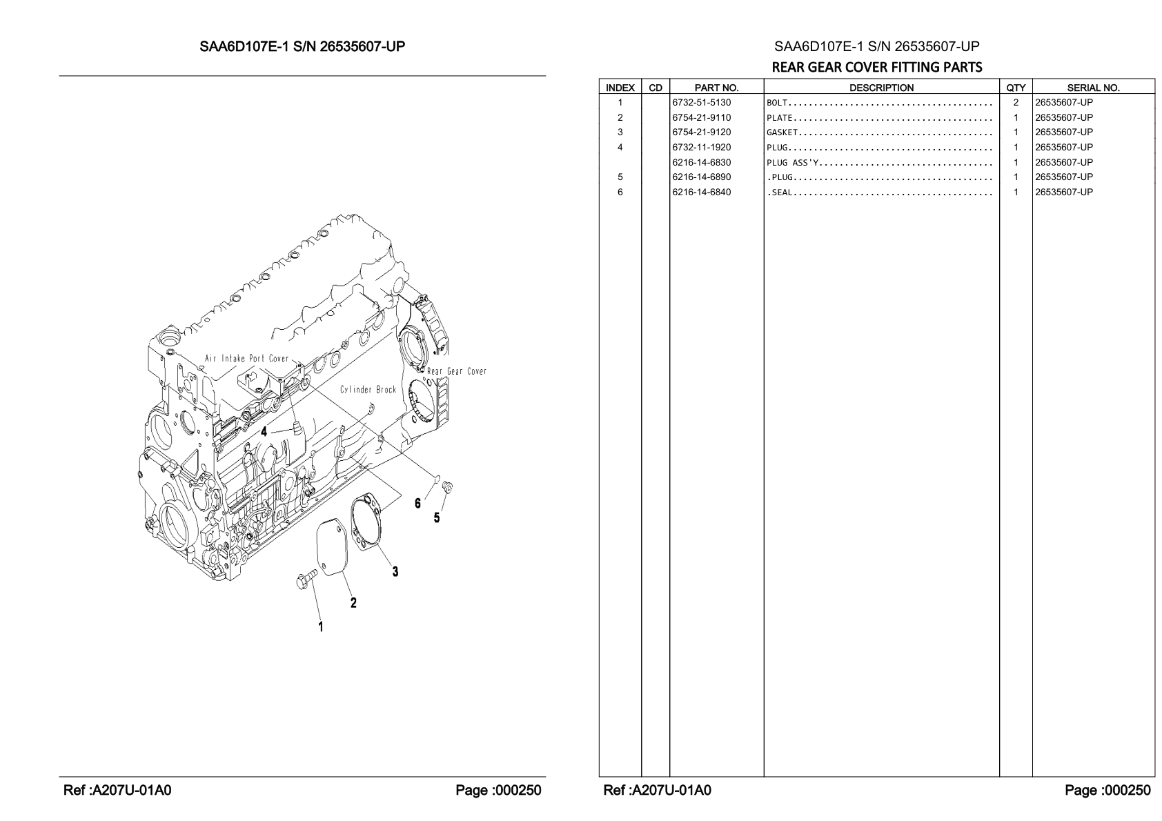 Bolt 6732-51-5130 for Komatsu PC200-8 Hydraulic Excavator