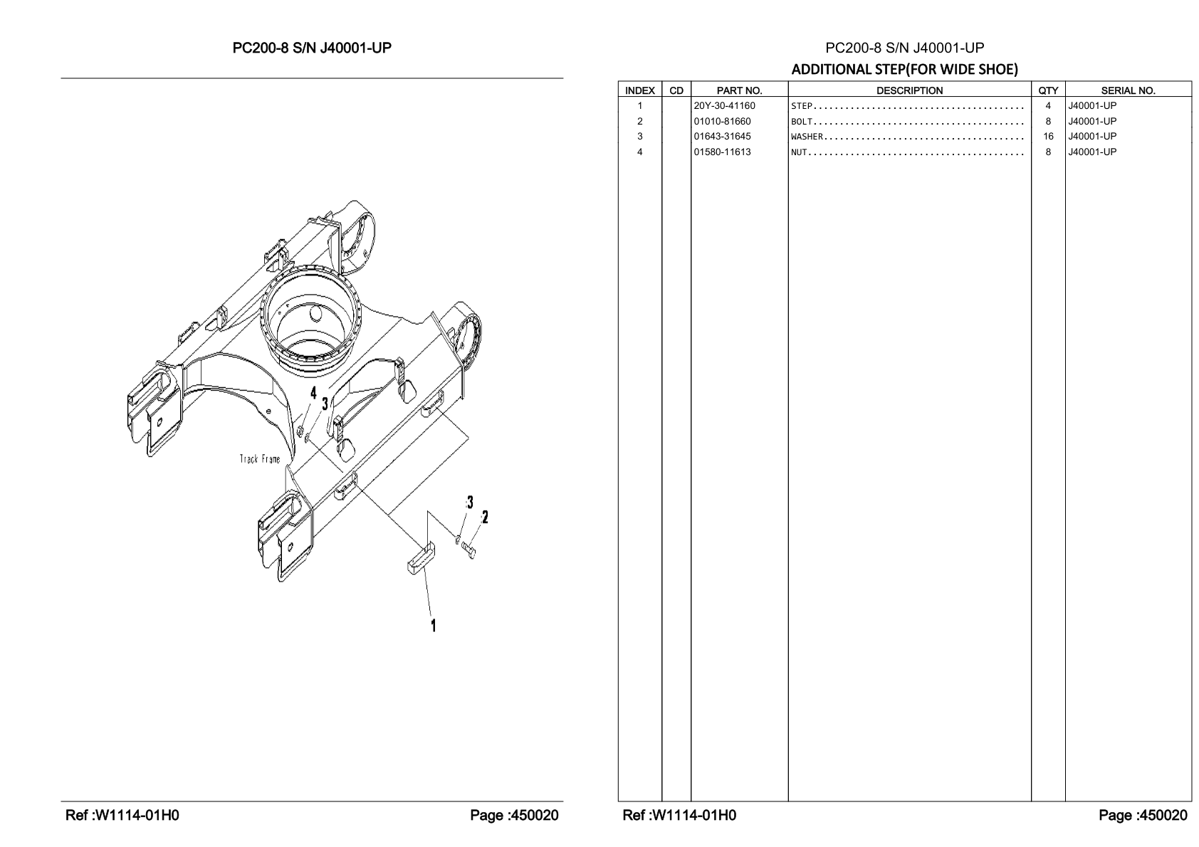 Bolt 01010-81660 for Komatsu PC200-8 Hydraulic Excavator