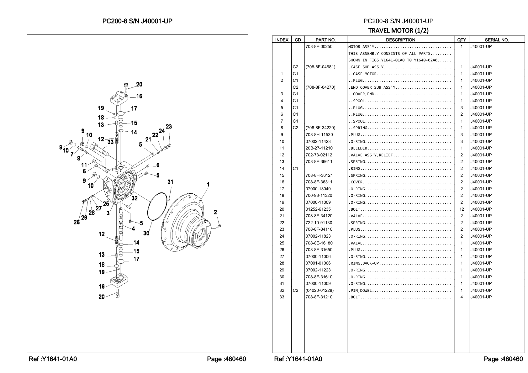 OEM exploded diagram and parts table — Plug