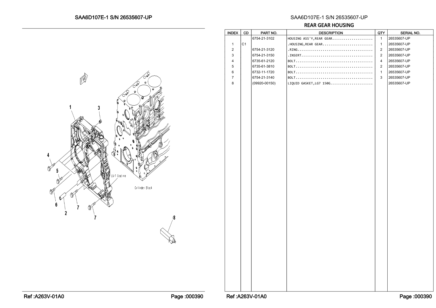 OEM exploded diagram and parts table — Insert
